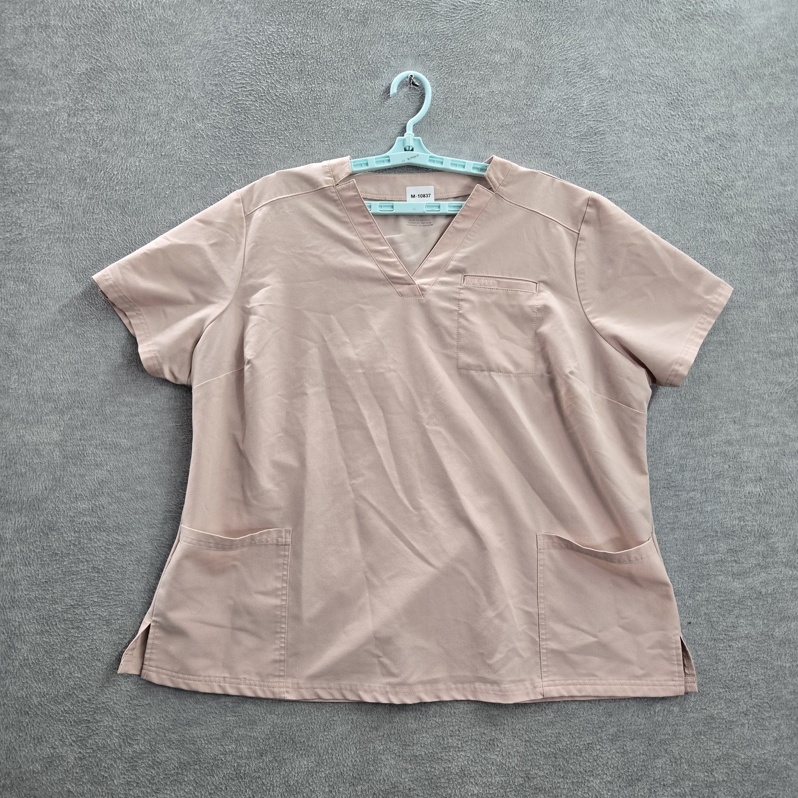 Jaanuu Women Scrub Top 2x Pink Po#Ln Po 259 Short Sleeve